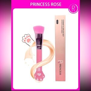 Princess Rose Pink Makeup Brush Foundation Brush Cat Paws Claw Monogram